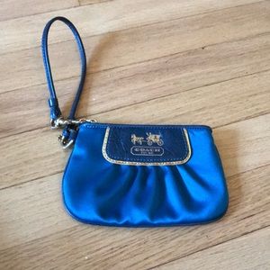 Coach Blue Wristlet
